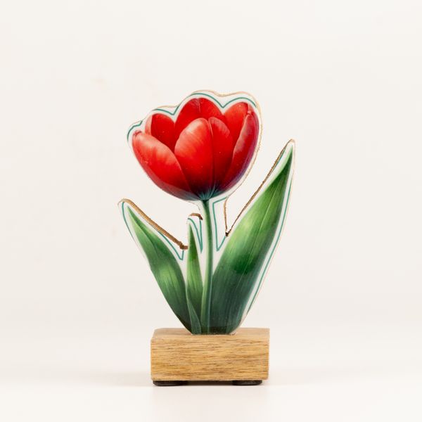 Drewniana Roślina Doniczkowa - Mini Tulipan