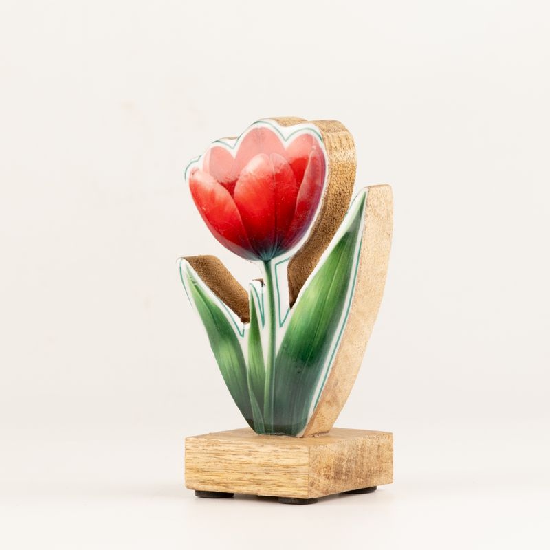 Drewniane Rośliny Doniczkowe - Mini Tulipan