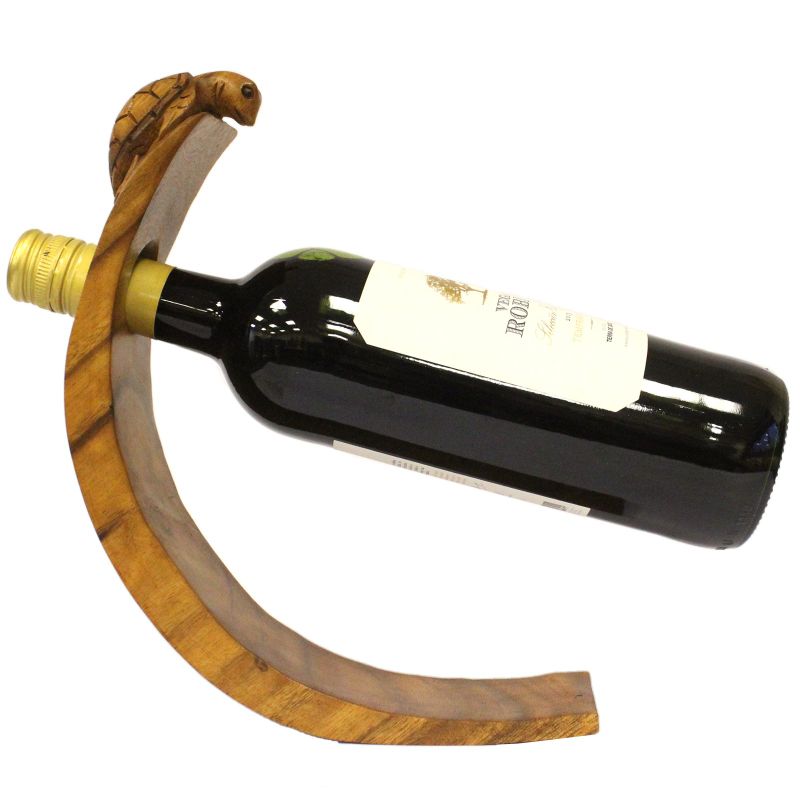 Balansujący Uchwyt na Wino - Żółw