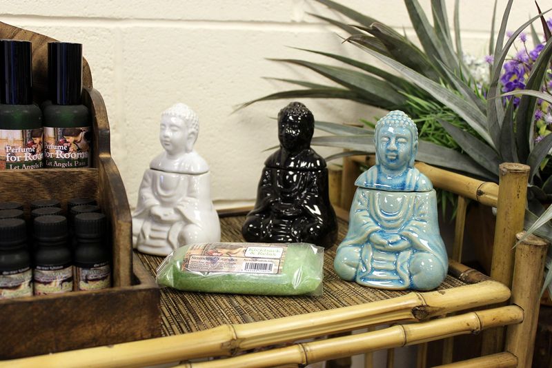 Kominek Zapachowy Siedzący Budda - Niebieski