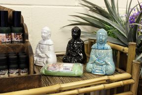 Kominek Zapachowy Siedzący Budda - Niebieski