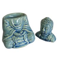 Kominek Zapachowy Siedzący Budda - Niebieski