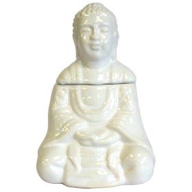 Kominek Zapachowy Siedzący Budda - Biały