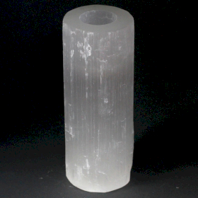 Świecznik z Selenitu 20 cm - Cylinder