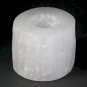 Świecznik z Selenitu 8 cm - Cylinder