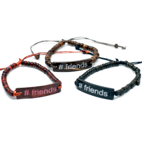 6x Bransoletki z drzewa Kokosowego -  #Friends