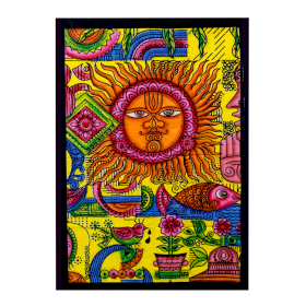 Bawełniana tkanina Ozdobna 115cm x 75cm - Słońce