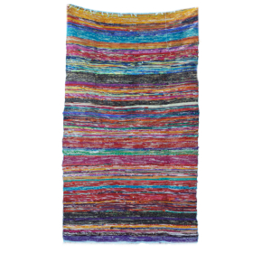 Niebieski Szmaciany Dywan 150cm x 90cm
