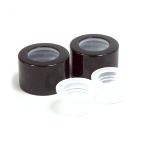 50x Czarna Zakrętka z Zatyczką - Gwint Wewn. 22 mm, Uszczelka Wewn. 12 mm