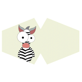 3x Dziecięca Maska na Twarz - Zwariowana Zebra