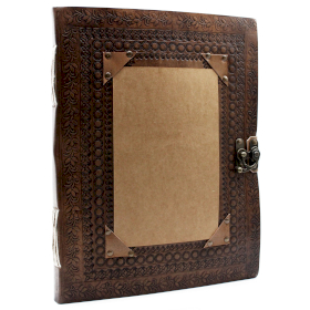 Skórzany Notatnik 25 cm x 33 cm - Księga Wizyt