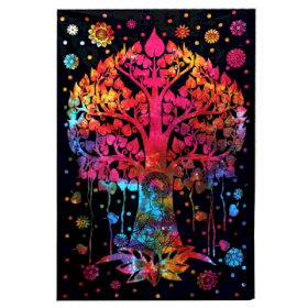 Bawełniana Narzuta / Ozdoba Ścienna - 230cm x 200cm - Drzewo Bodhi