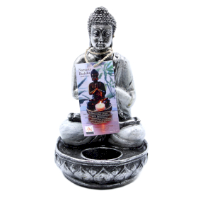 Statuetka Buddy - Świecznik - Biały