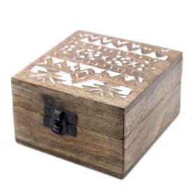 2x Drewniane Pudełko - Słowiański Wzór