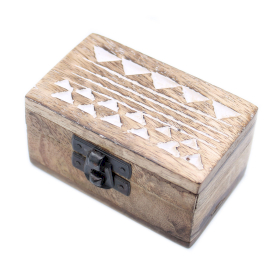 10x Małe Drewniane Pudełko - Aztecki Wzór
