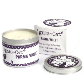 6x Świeczka Agnes+Cat w Puszce - Parma Violet