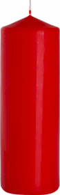 6x Świeca Pieńkowa 80x250mm - Czerwony