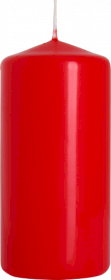 8x Świeca Pieńkowa 50x100mm - Czerwony