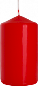 6x Świeca Pieńkowa 60x100mm - Czerwony