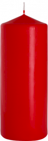 6x Świeca Pieńkowa 80x200mm - Czerwony