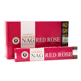 12x Kadzidełka Golden Nag 15 g - Czerwona Róża