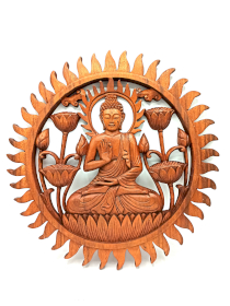 Dekoracyjny Panel Ścienny - Budda i Lotos 40 cm