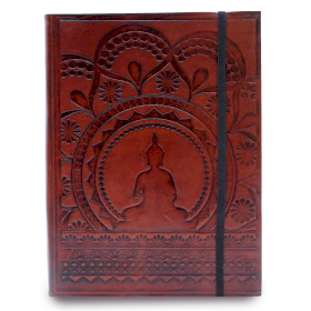 Średni Notes z Paskiem - Mandala Tybetańska