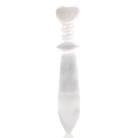 Rytualny Nóż Selenitowy - Spiralny (25 cm)