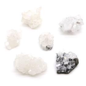6x Okaz Mineralny - Biały Apofilit 20-30 mm