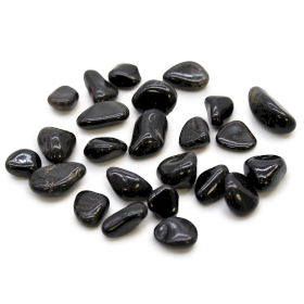 24x Mały Afrykański Kamień Naturalny - Czarny Onyks