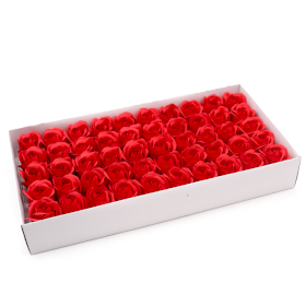 50x Czerwona Róża Mydlana z Czarną Obwódką