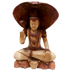 Rzeźba Buddy - Shiva z Kobrą - 50 cm - USZKODZONA