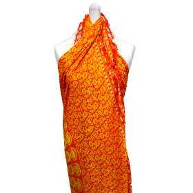 2x Sarong Mandala - Limonkowo-pomarańczowy