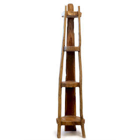 Narożnik z Drewna Tekowego - 4 półki - 135 cm