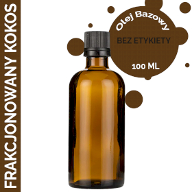 10x Olej Bazowy Kokosowy Frakcjonowany 100 ml - BEZ ETYKIETY