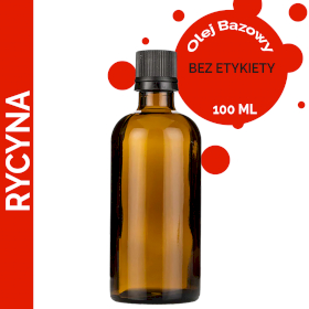 10x Olej Bazowy Rycynowy 100 ml - BEZ ETYKIETY