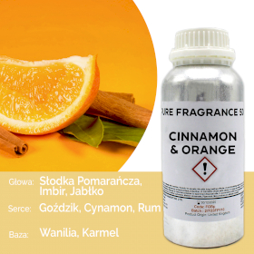 Olejek Zapachowy Czysty 500 ml - Cynamon i Pomarańcza