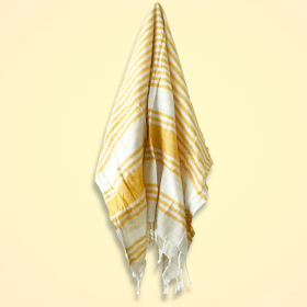 Ręcznik Spa Hammam - Żółty - 90x170 cm
