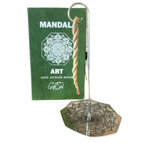 Zestaw z Kadzidełkami Sznurkowymi i Podstawką - Kwiaty Mandala