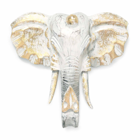 Duża Głowa Słonia - Biel i Złoto