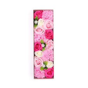 Długi Mydlany Flower Box - Różowy