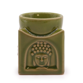 Kwadratowy Kominek z Buddą - Zielony