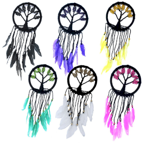 6x Dreamcatcher Drzewo Życia  - 16cm (mix)