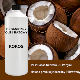 Organiczny Olej Bazowy Kokosowy 1 litr