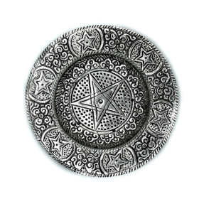 6x Podstawka pod Kadzidełka z Polerowanego Aluminium 11,5 cm - Pentagram