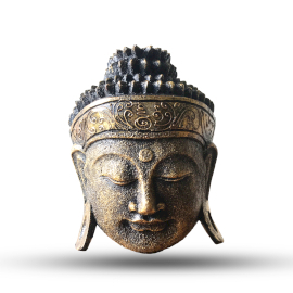 Dekoracja Ścienna Głowa Buddy 25 cm - Złota