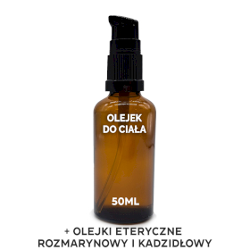 10x Organiczny Olejek Do Ciała 50 ml - Rozmaryn i Kadzidło - BEZ ETYKIETY