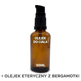 10x Organiczny Olejek Do Ciała 50 ml - Bergamotka - BEZ ETYKIETY