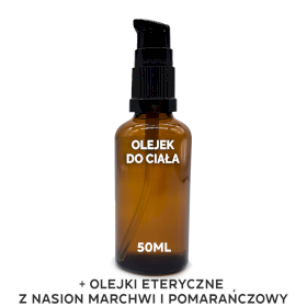 10x Organiczny Olejek Do Ciała 50 ml - Marchew i Pomarańcza - BEZ ETYKIETY