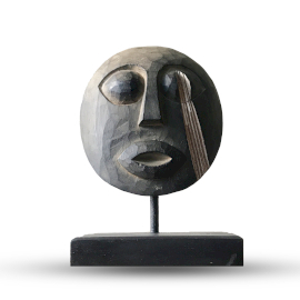 Timorska Plemienna Maska Dekoracyjna 27x20 cm - Antyczna
